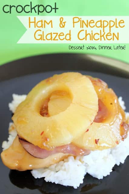 Crockpot Ham & Pineapple Glazed Chicken