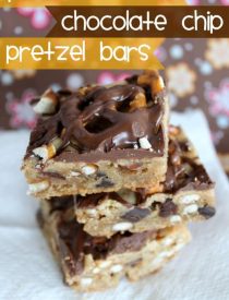 Peanut Butter Chocolate Chip Pretzel Bars