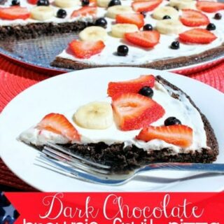 Dark Chocolate Brownie Fruit Pizza