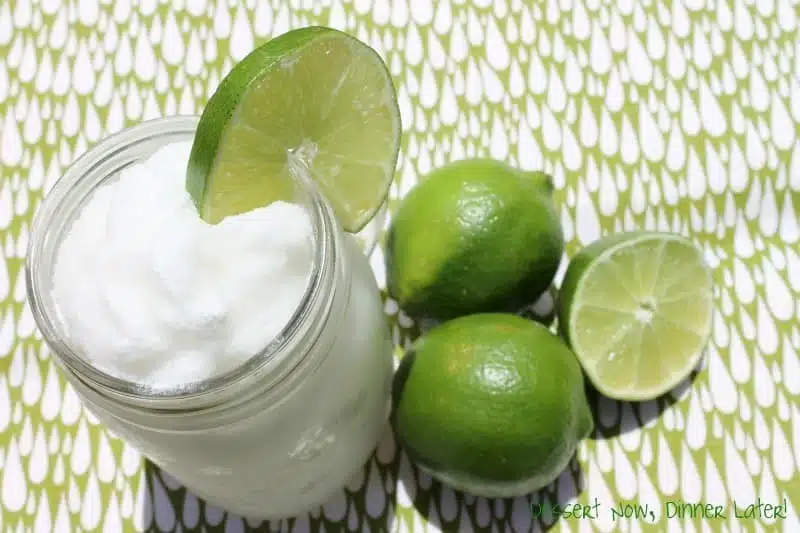 2 ingredients plus ice and a little water gets you this refreshing Frozen Coconut Limeade!  A perfect summer drink the whole family can enjoy!