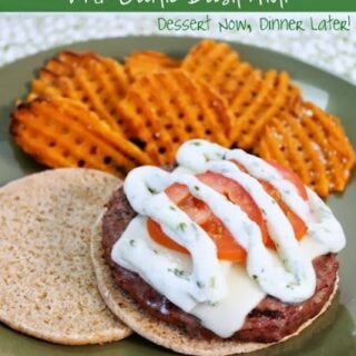 Italian Caprese Burger with Garlic Basil Aioli