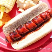 Spiraled BBQ Hot Dogs