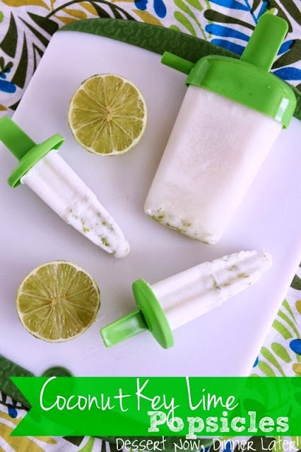 Coconut Key Lime Popsicles