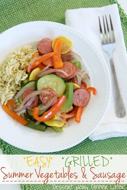 Easy Grilled Summer Vegetables & Sausage