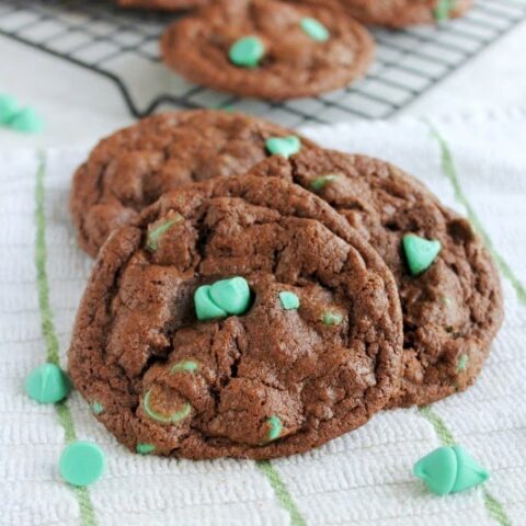 Chocolate Mint Chip Cookies