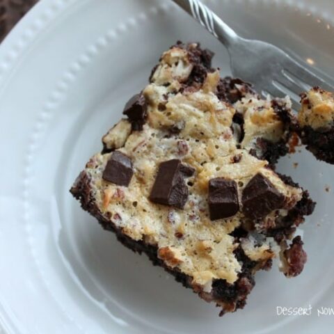 Coconut & Pecan Crusted Brownies