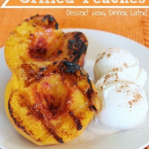 Honey & Cinnamon Grilled Peaches