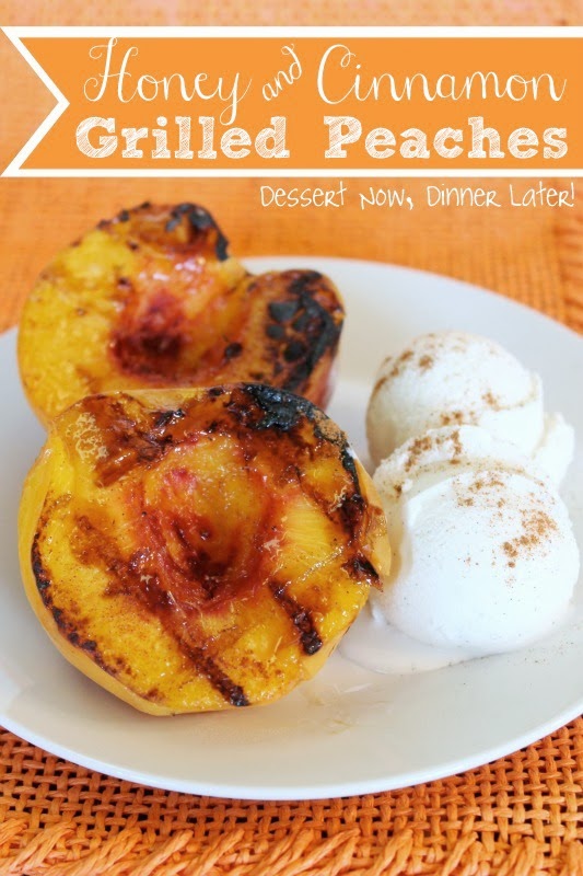 Honey & Cinnamon Grilled Peaches