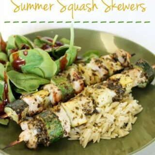 Pesto Chicken & Summer Squash Skewers