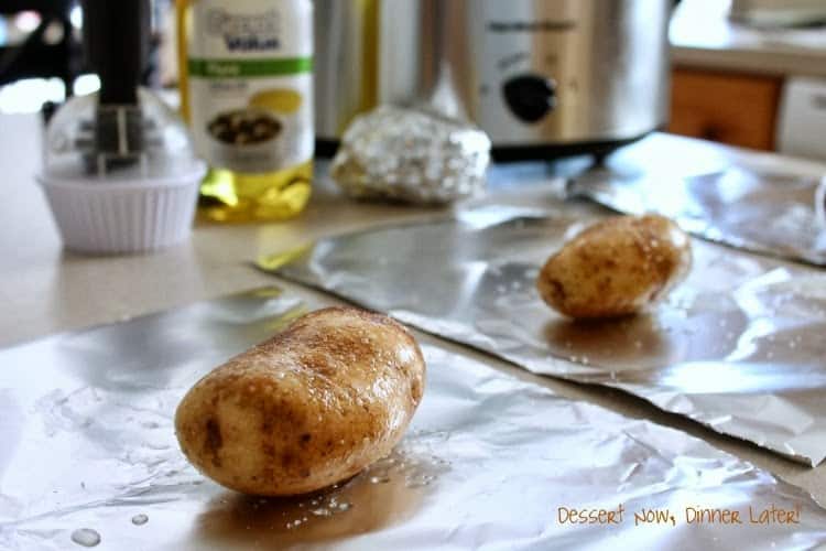 Crockpot Baked Potatoes | Dessert Now Dinner Later