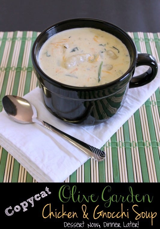 Copycat Olive Garden Chicken Gnocchi Soup Video Dessert