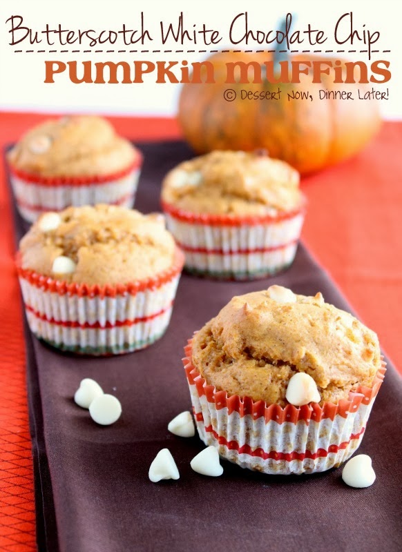 Butterscotch White Chocolate Chip Pumpkin Muffins