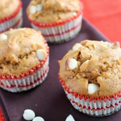 Butterscotch White Chocolate Chip Pumpkin Muffins