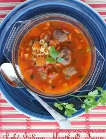 Light Italian Meatball Soup