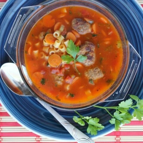 Light Italian Meatball Soup