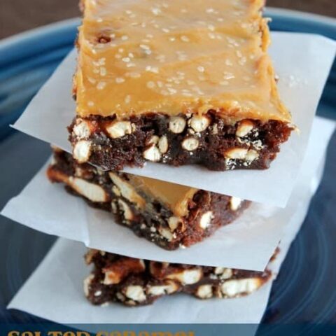 Salted Caramel Pretzel Brownies