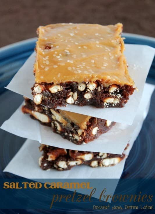 Salted Caramel Pretzel Brownies