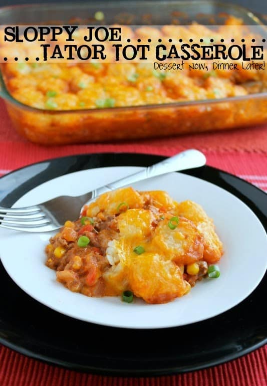 Sloppy Joe Tator Tot Casserole