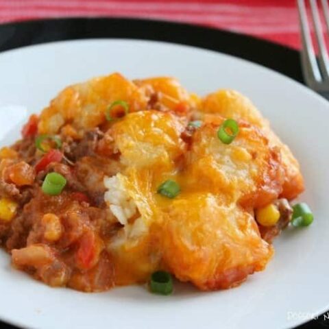 Sloppy Joe Tator Tot Casserole