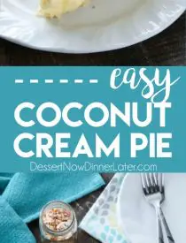 This Easy Coconut Cream Pie is light, delicious, and simple using instant coconut pudding, whipped cream, and toasted coconut.