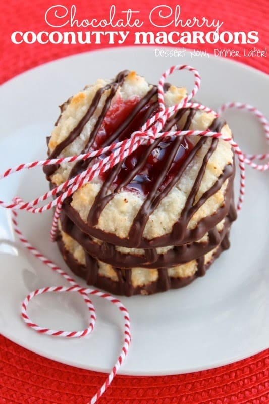 Chocolate Cherry Coconutty Macaroons