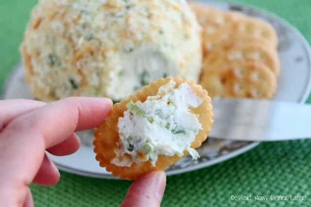 This Ranch and Onion Cheeseball is so easy to make and will be loved by all! Perfect for holidays or snacking!