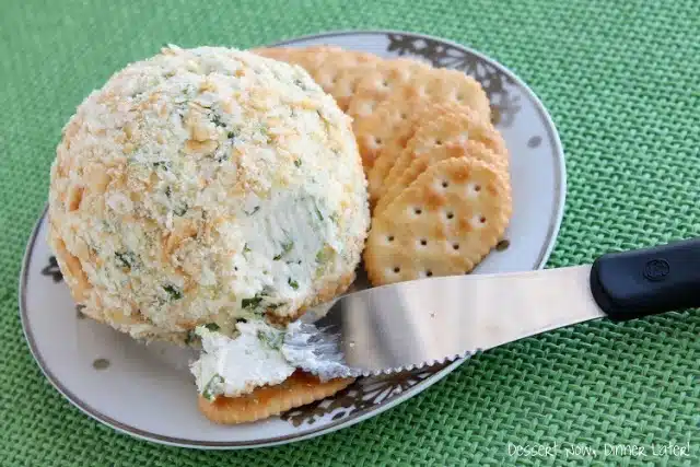 This Ranch and Onion Cheeseball is so easy to make and will be loved by all! Perfect for holidays or snacking!