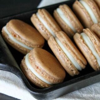 White Chocolate Ganache Filled Gingerbread Macarons