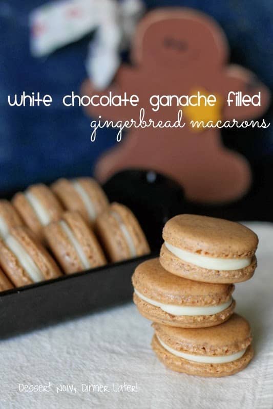 White Chocolate Ganache Filled Gingerbread Macarons