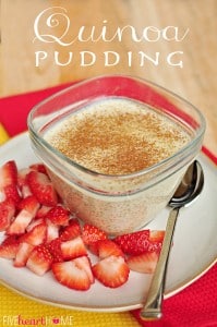 Quinoa Pudding ~ dariy-free treat featuring superfoods quinoa and coconut milk; tastes like a cross between rice pudding and tapioca | {Five Heart Home}