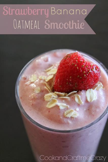 Strawberry Banana Oatmeal Smoothie