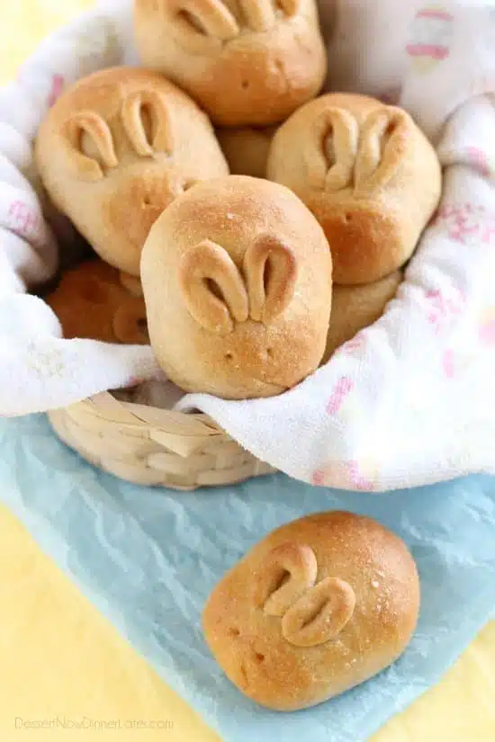 Fluffy Whole Wheat Bunny Rolls