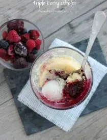 Single-Serving Triple Berry Cobbler