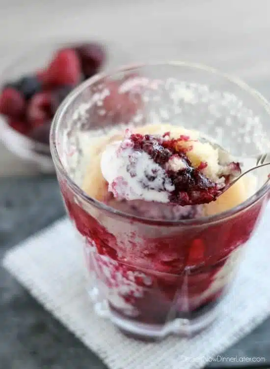 Single-Serving Triple Berry Cobbler