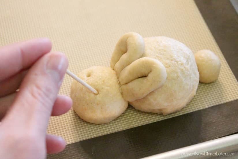 Whole Wheat Easter Bunny Rolls