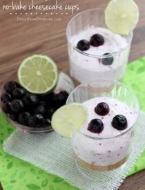 Blueberry Lime No-Bake Cheesecake Cups