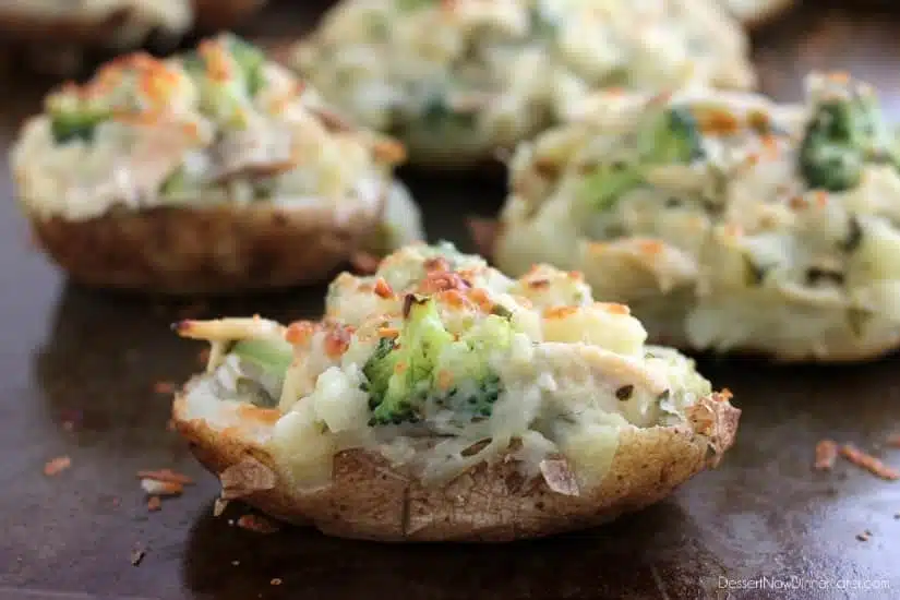 Chicken and Broccoli Stuffed Twice Baked Potatoes