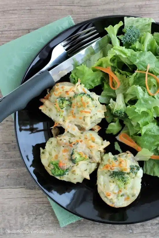 Chicken and Broccoli Stuffed Twice Baked Potatoes