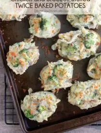 Chicken and Broccoli Stuffed Twice Baked Potatoes