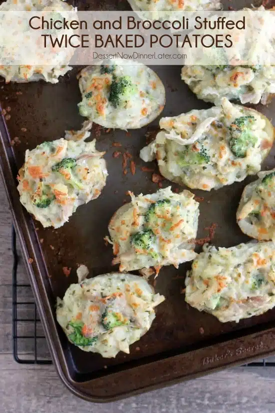 Chicken and Broccoli Stuffed Twice Baked Potatoes