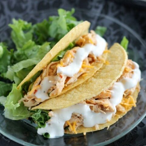 Crockpot Chicken Ranch Tacos