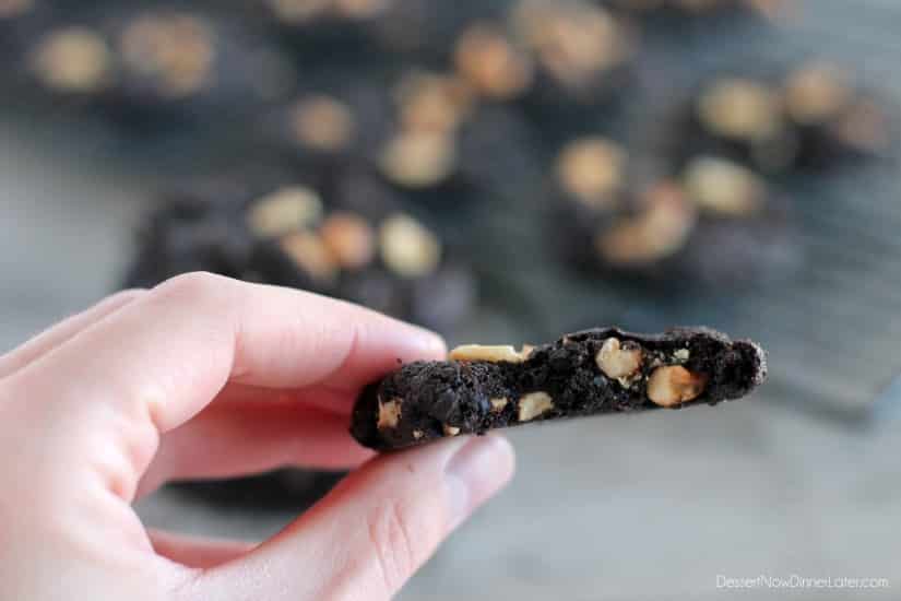 Dark Chocolate Caramel Cashew Cookies Dessert Now, Dinner Later!
