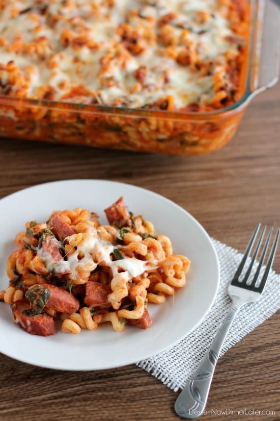 Kielbasa Pasta Bake | Dessert Now Dinner Later