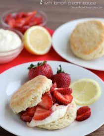 Strawberry Shortcake with Lemon Cream Sauce