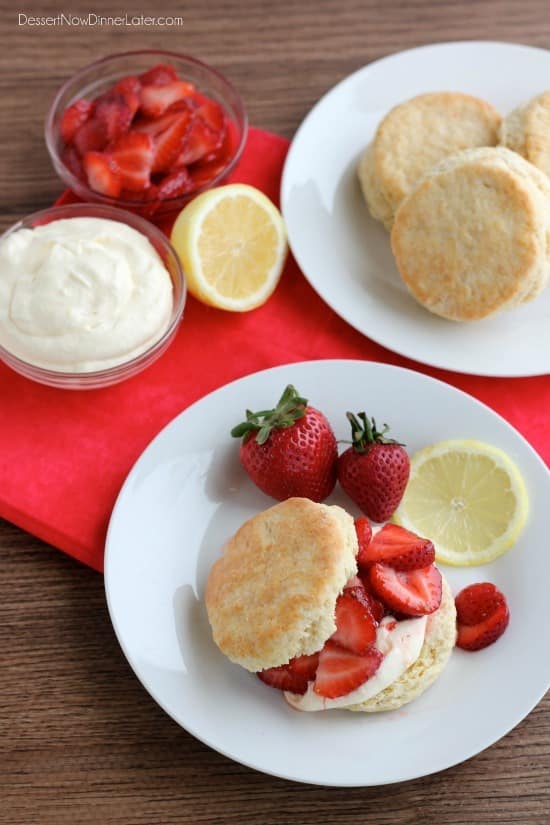 Strawberry Shortcake with Lemon Cream Sauce