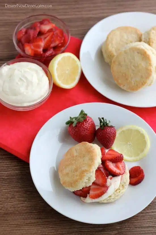 Strawberry Shortcake with Lemon Cream Sauce