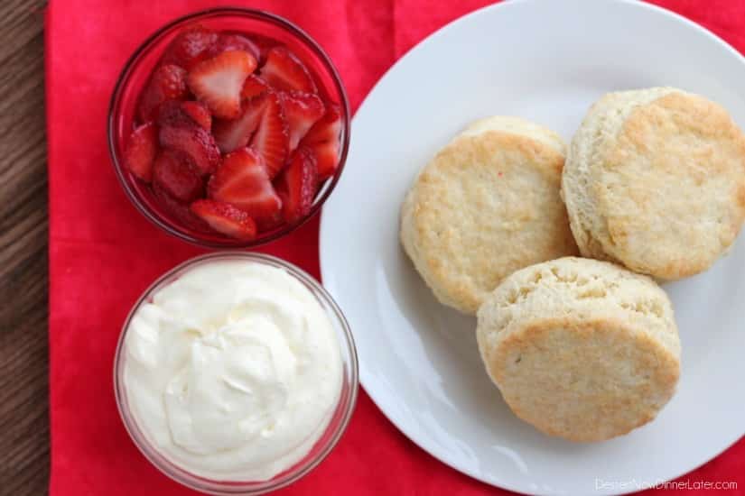 Strawberry Shortcake with Lemon Cream Sauce