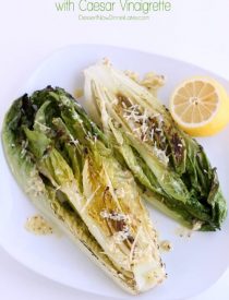Grilled Romaine Hearts with Caesar Vinaigrette