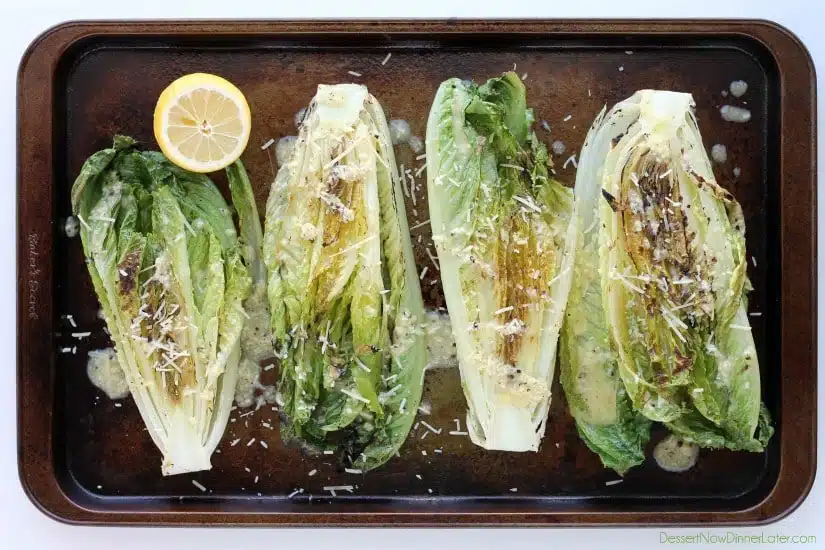  Grilled Romaine Hearts with Caesar Vinaigrette