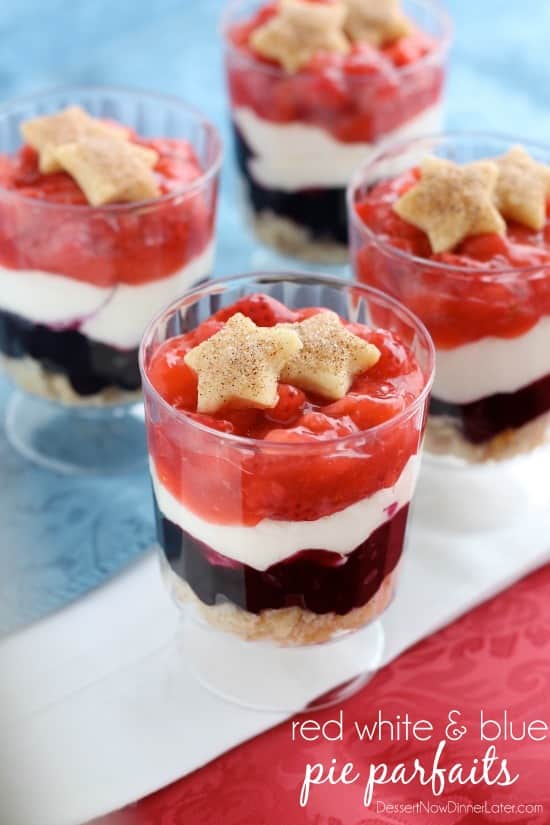  Red White & Blue Pie Parfaits